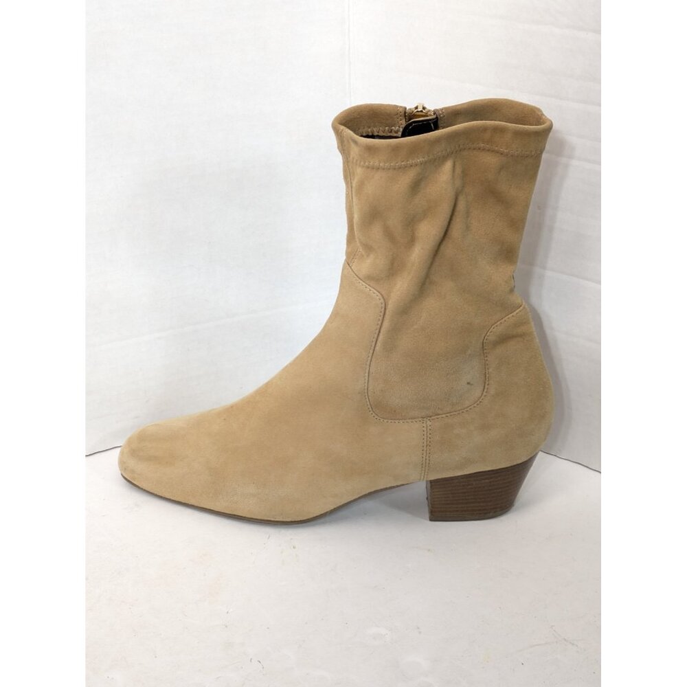 Aquatalia Women's Brown Sandi Suede Leather Side Zip Boots Shoes Size US 9.5 M